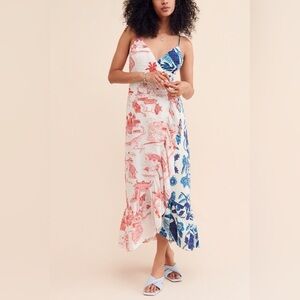 FARM RIO Mixed Print Maxi Wrap Dress Size XS